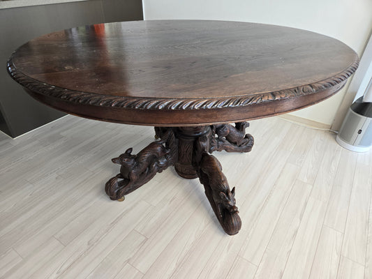 (ビンテージ) French Oak Hunt Table