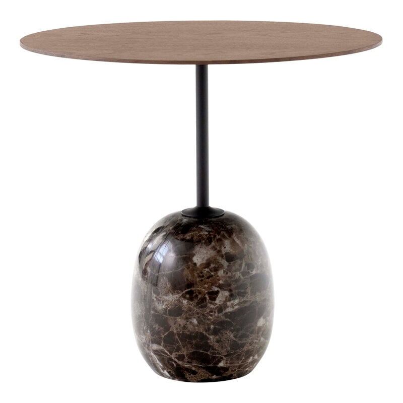 Lato LN9 coffee table by &Tradition #walnut - Emperador marble #