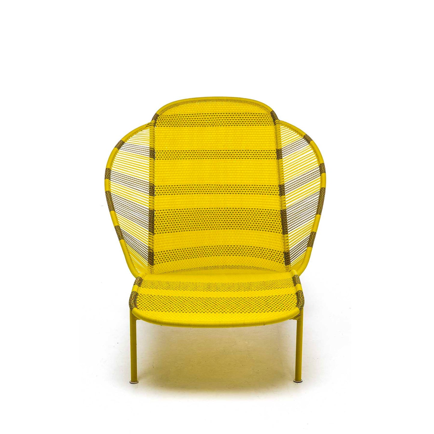 Imba - Colored Polyethylene Handwoven Threads Chaise Longue by Moroso #or - jaune