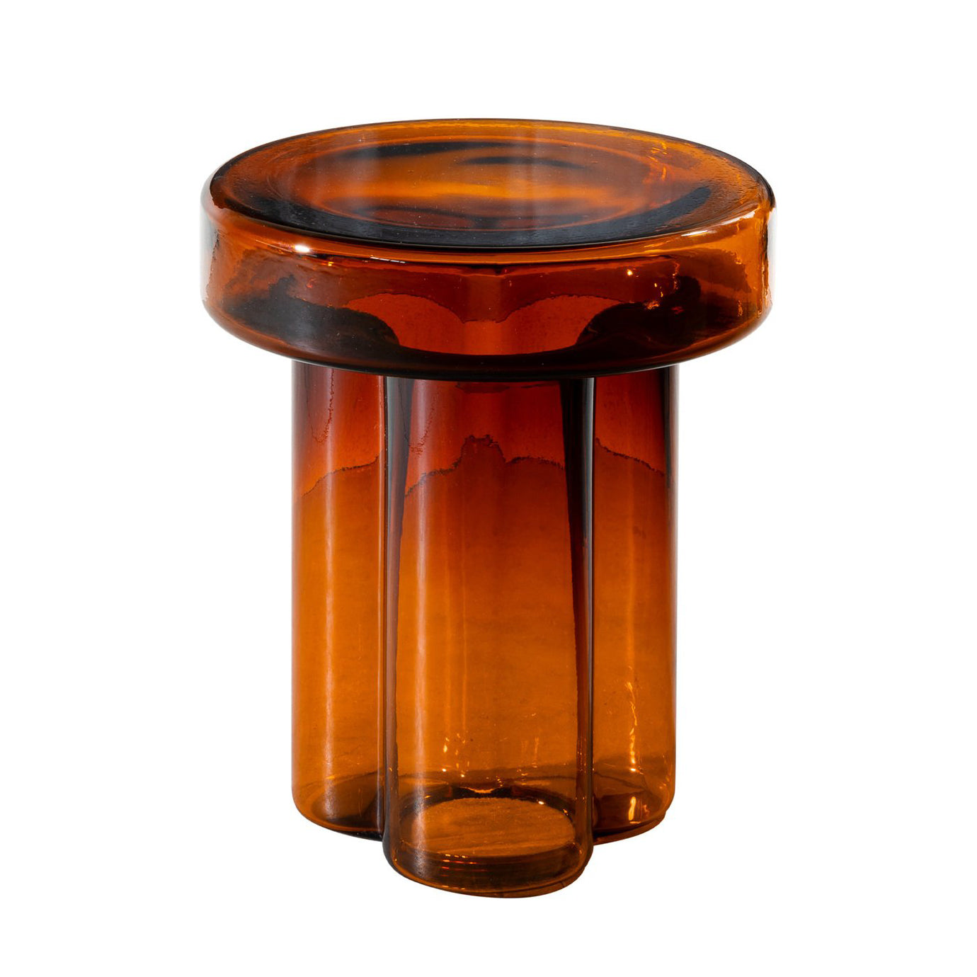 Soda - Round Blown Glass Coffee Table by Miniforms #Soda - Round Blown Glass Coffee Table by Miniforms #Amber Blown Glass