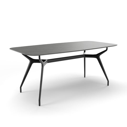 ARKOS SHAPED 02 - Rectangular dining table (Top Finishes - LIQUID GLASS &amp; MATERIA | Cat. SC)