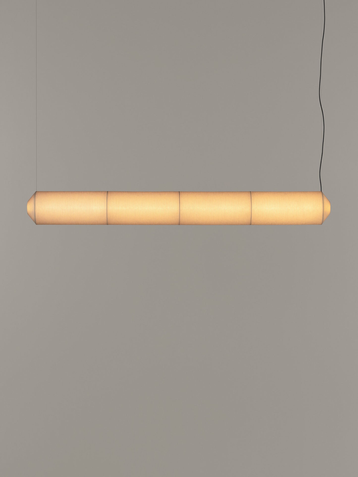 Tekiò Horizontal - LED dimmable japanese paper pendant lamp by Santa & Cole