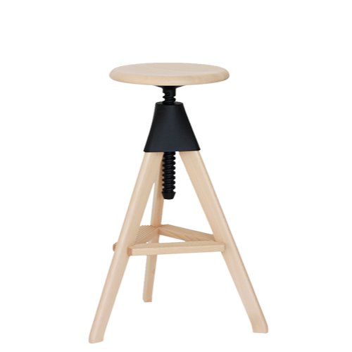 TOM AND JERRY ？ THE WILD BUNCH - Height-adjustable beech stool (Request Info)