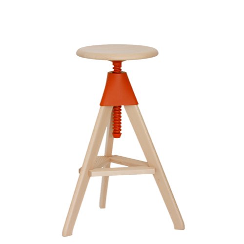 TOM AND JERRY ？ THE WILD BUNCH - Height-adjustable beech stool (Request Info)