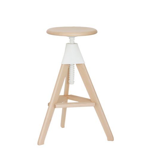 TOM AND JERRY ？ THE WILD BUNCH - Height-adjustable beech stool (Request Info)