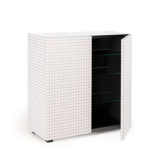 クアデルナ カップボード 757 - 扉付き木製ハイボード