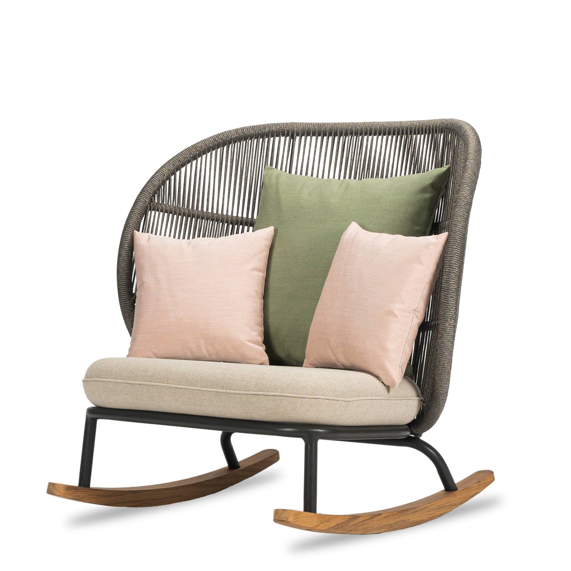 Rocking Rope Garden Armchair Kodo by Vincent Sheppard #FOSSIL GREY