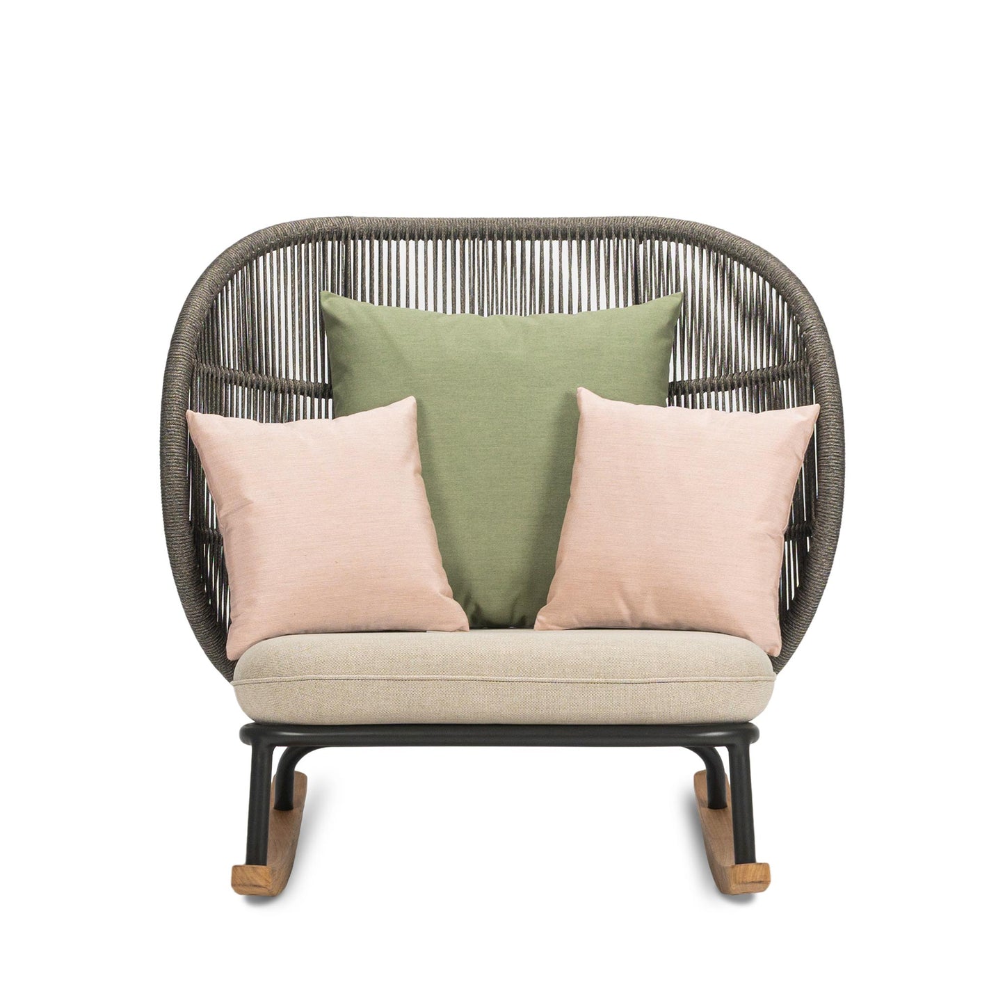 Rocking Rope Garden Armchair Kodo by Vincent Sheppard #FOSSIL GREY