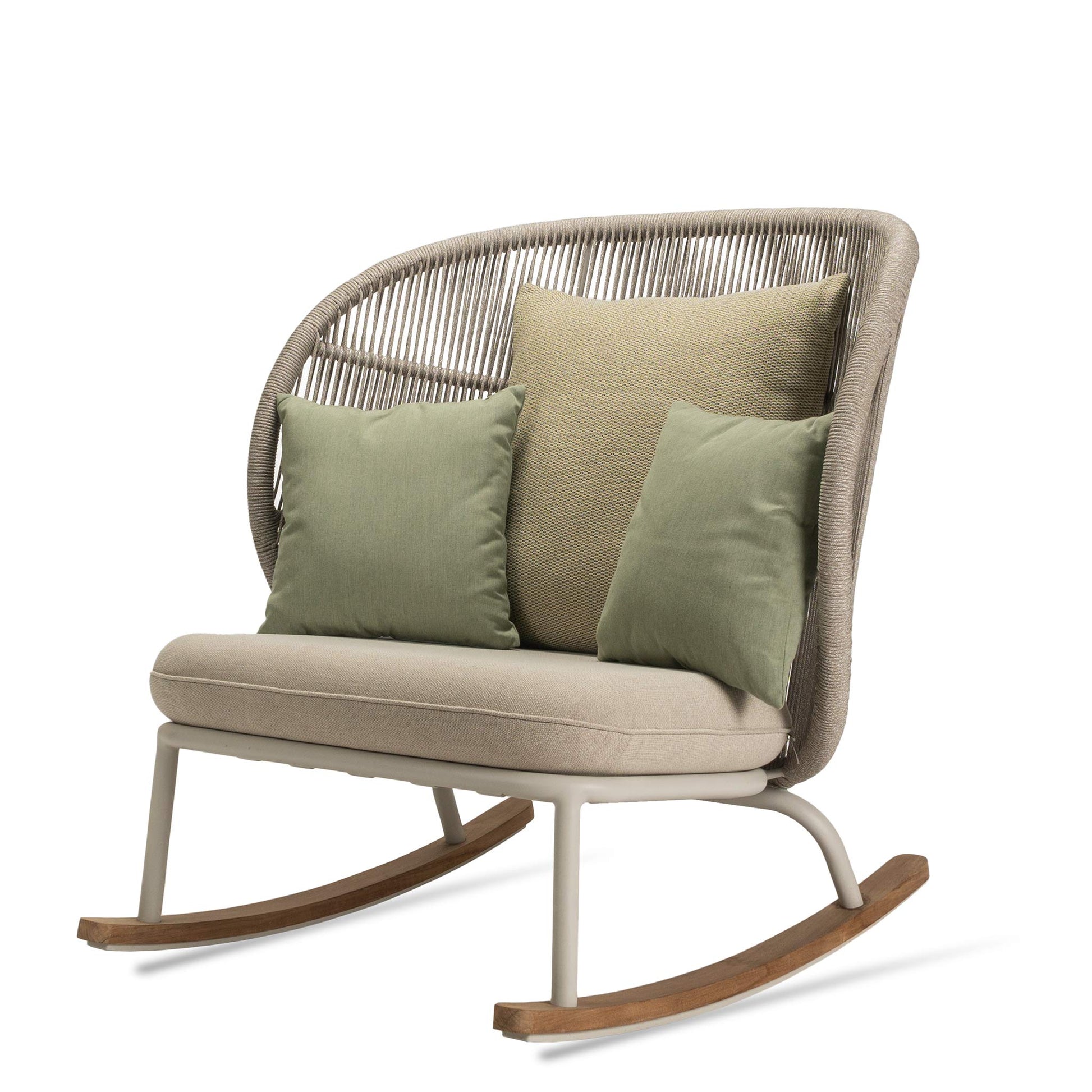 Rocking Rope Garden Armchair Kodo by Vincent Sheppard #DUNE WHITE