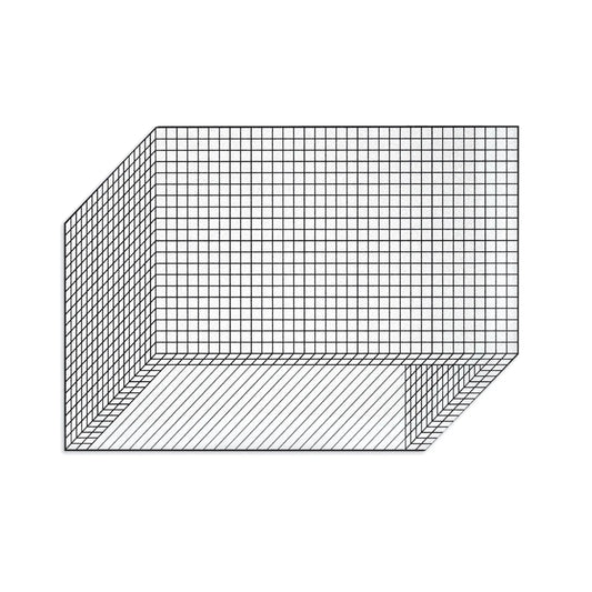 クアデルナカーペット150 - チェック 手作り ニュージーランドウールラグ
