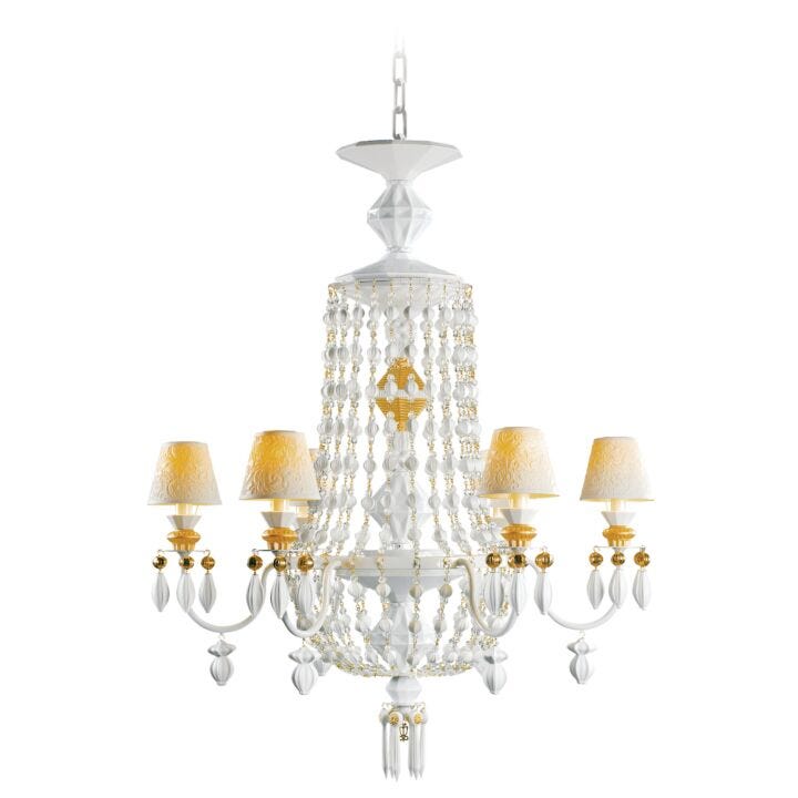 Winter Palace 6 Lights Chandelier by Lladró #Golden Luster (CE/UK/CCC)