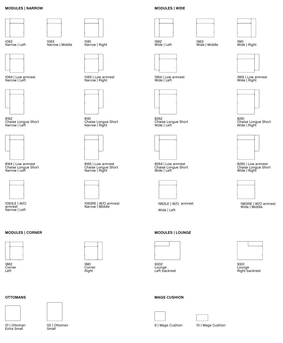 マグス ソフト 2.5人掛けソファ 組み合わせ1