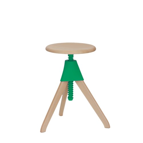 TOM AND JERRY ？ THE WILD BUNCH - Height-adjustable beech stool (Request Info)
