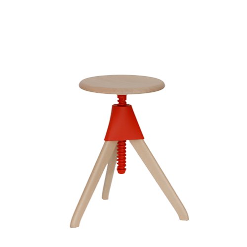 TOM AND JERRY ？ THE WILD BUNCH - Height-adjustable beech stool (Request Info)