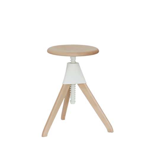 TOM AND JERRY ？ THE WILD BUNCH - Height-adjustable beech stool (Request Info)
