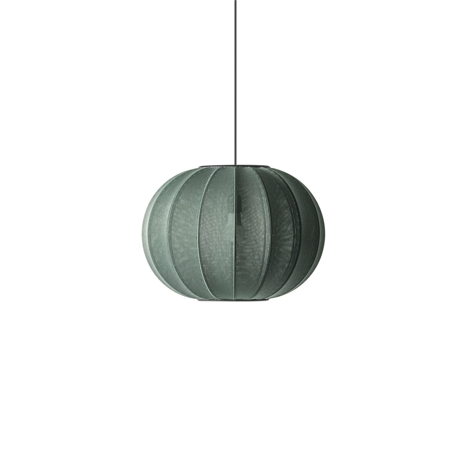 Knit-Wit Round Pendant Lamp Ø45 by Made By Hand #Tweed Green