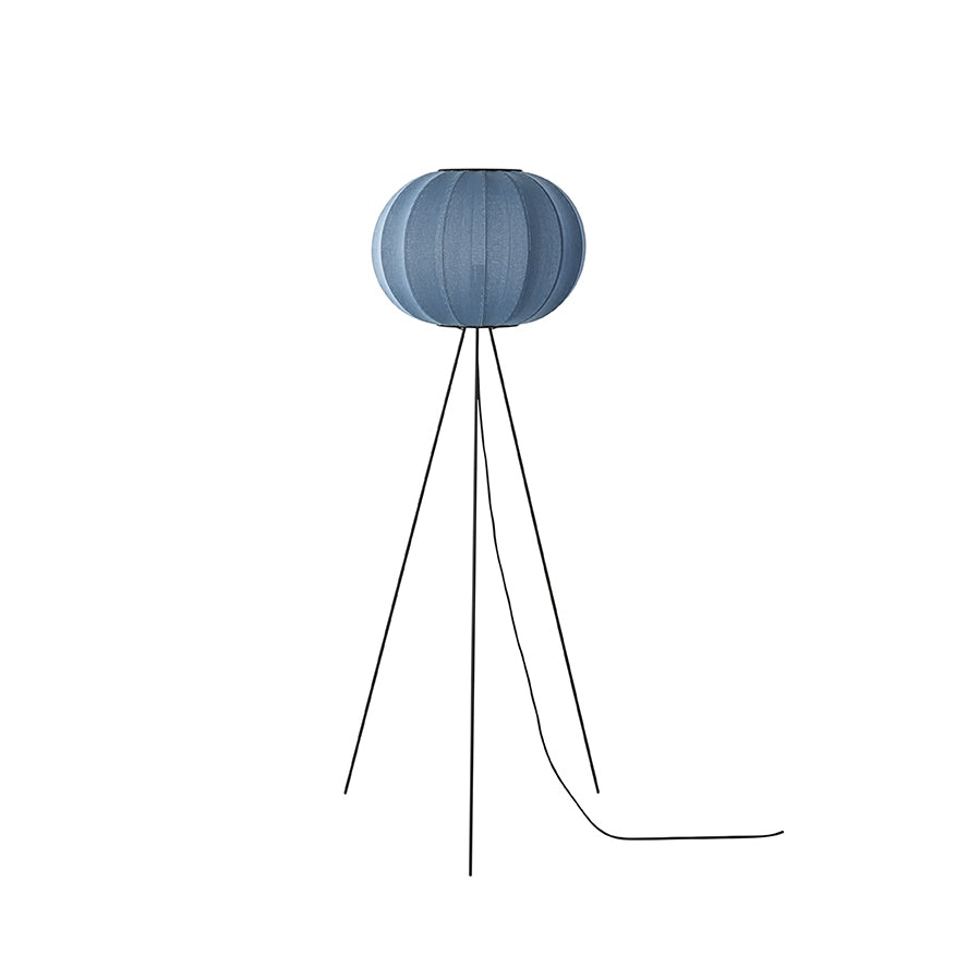 Knit-Wit Round Floor Lamp Tall Ø45 by Made By Hand #Blue Stone