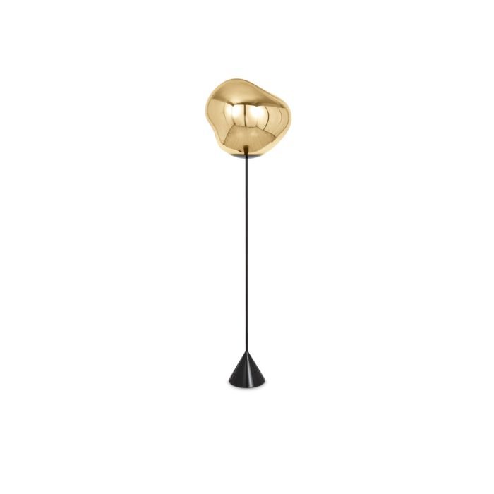 Melt Cone Slim - Metal And Polycarbonate Led Floor Lamp by Tom Dixon #Gold