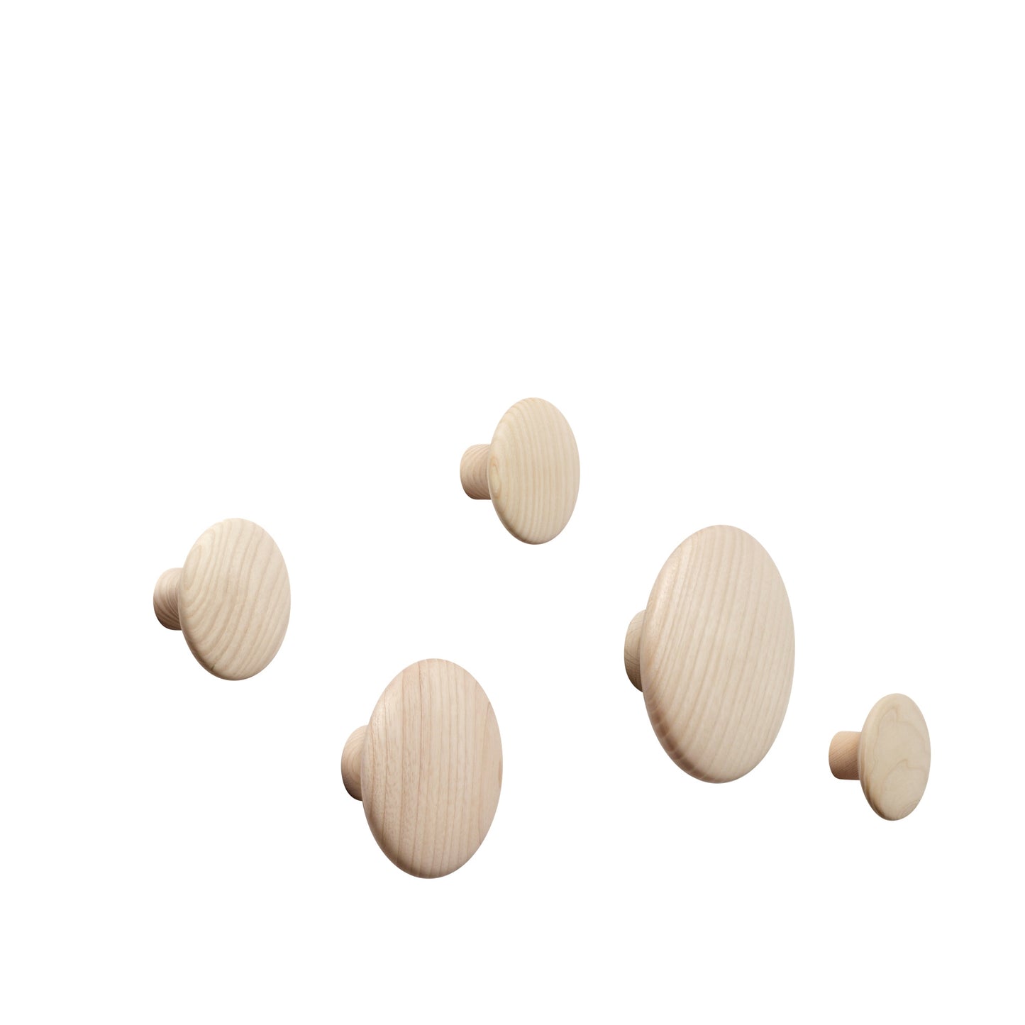 Dots Hangers Wood 5 Pcs. by Muuto #Oak