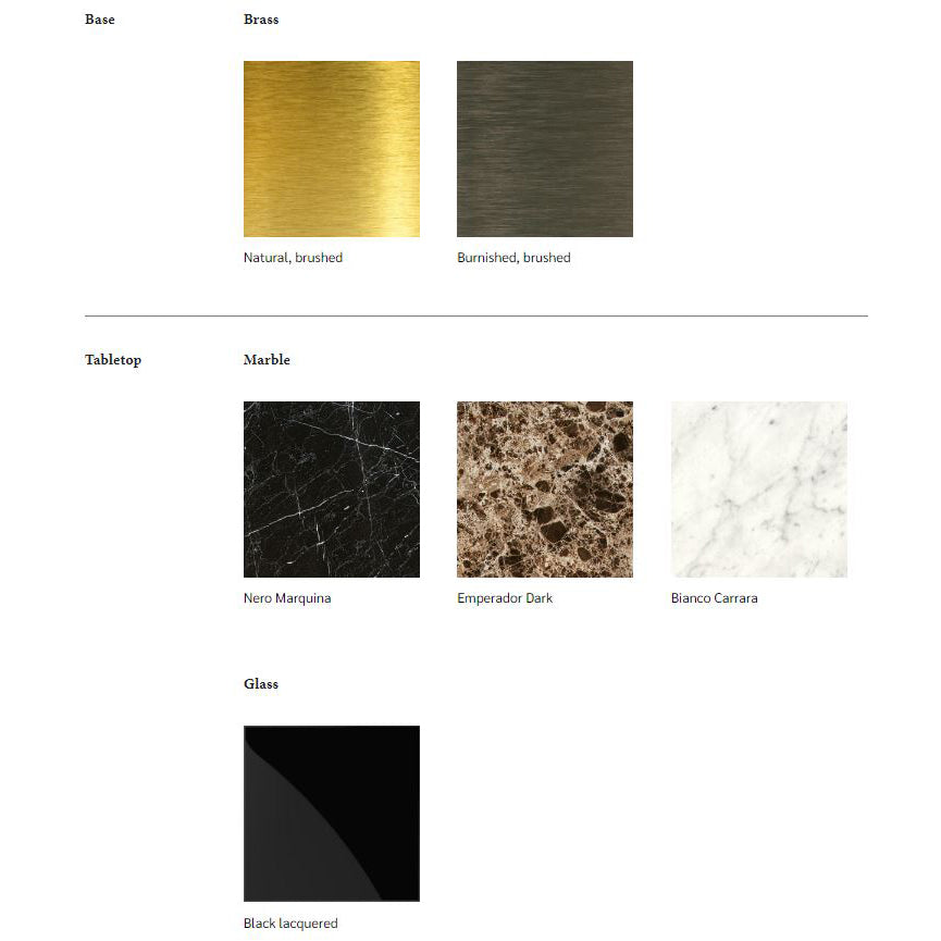 BOW コーヒーテーブル NO. 5 - スクエア真鍮コーヒーテーブル