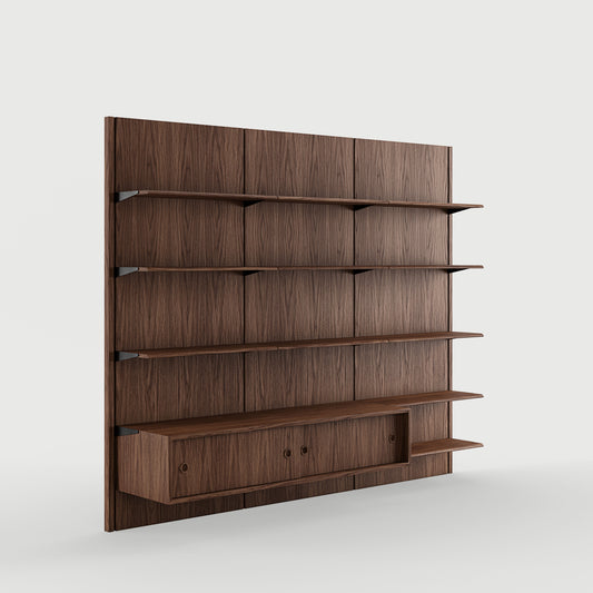 パネルシステム (3B - 3枚のパネル、11の棚と1つの大型キャビネット)