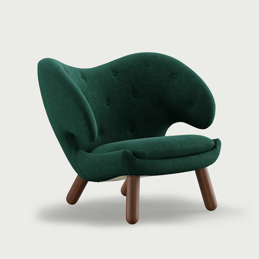 ペリカンチェア（ボタン付き）（張地素材：ヴィダー）