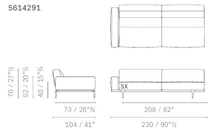 LET IT BE - セクショナルファブリックソファ