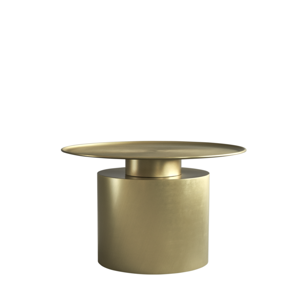 Pillar Low Plated Metal Table by 101 Copenhagen #Brass