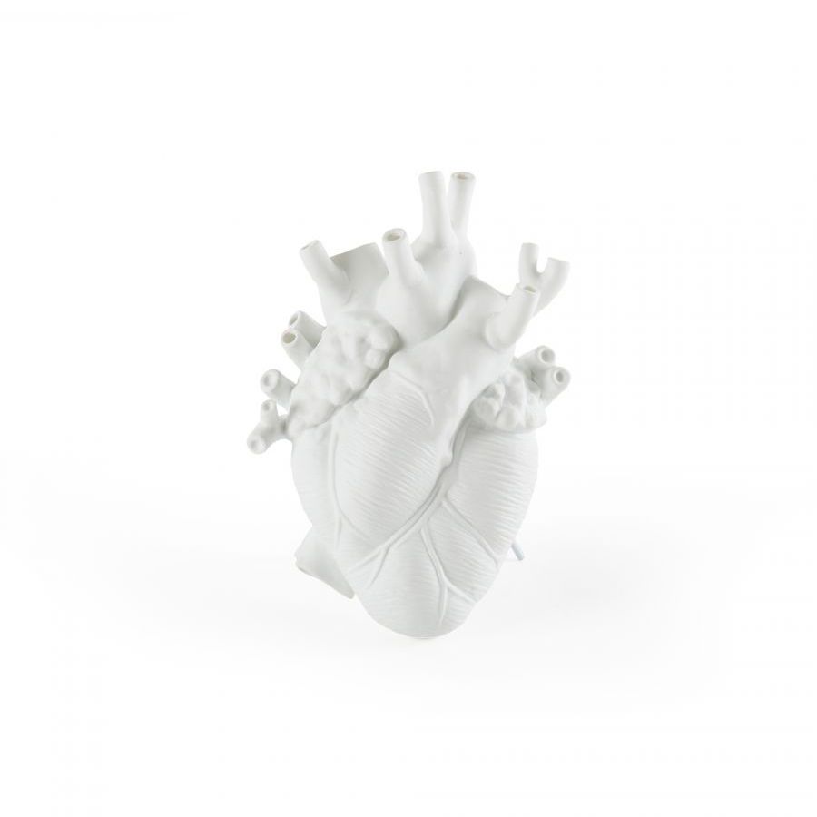 Fine Porcelain Vase Love in Bloom Heart by Seletti #White