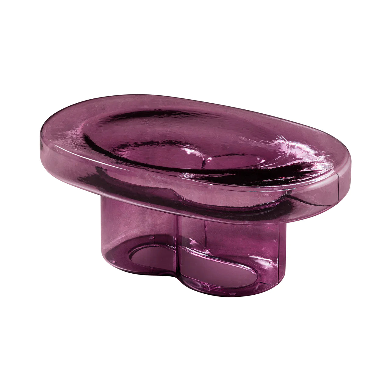 Soda Oval - Coffee Table by Miniforms #Blown Glass | Amethyst