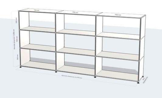 3x3モジュールハイボード(open panel) [W(750+750+750)XD350XH(350+350+350)]
