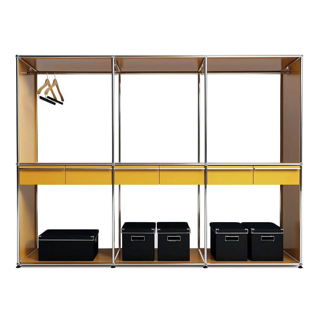 3x2ワードローブ（6中央引き出し付き）[W(750+750+750)XD500XH(750+750)]