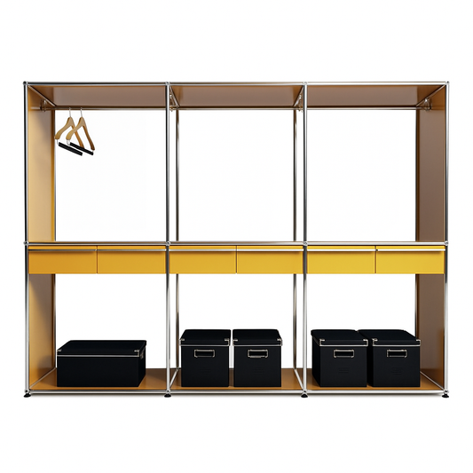 3x2ワードローブ（6中央引き出し付き）[W(750+750+750)XD500XH(750+750)]