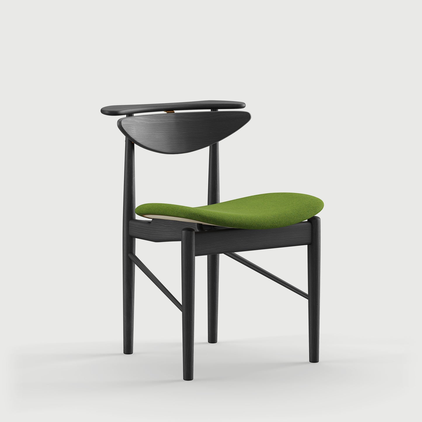 THE READING CHAIR by House of Finn Juhl #Oak Black Painted  / Hallingdal | 960