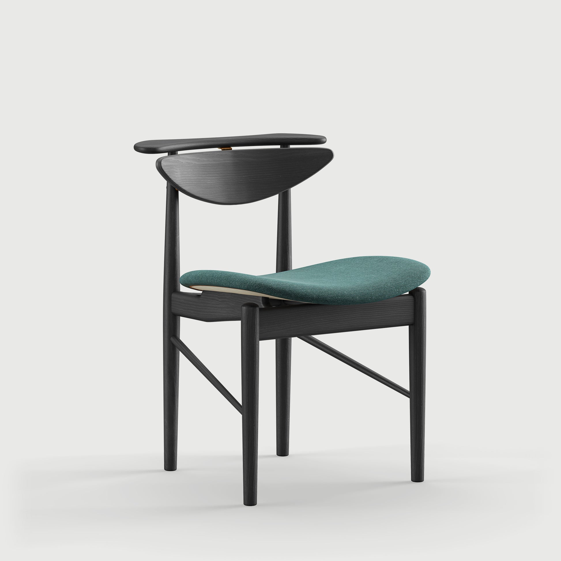 THE READING CHAIR by House of Finn Juhl #Oak Black Painted  / Watercolour | Cast Iron 