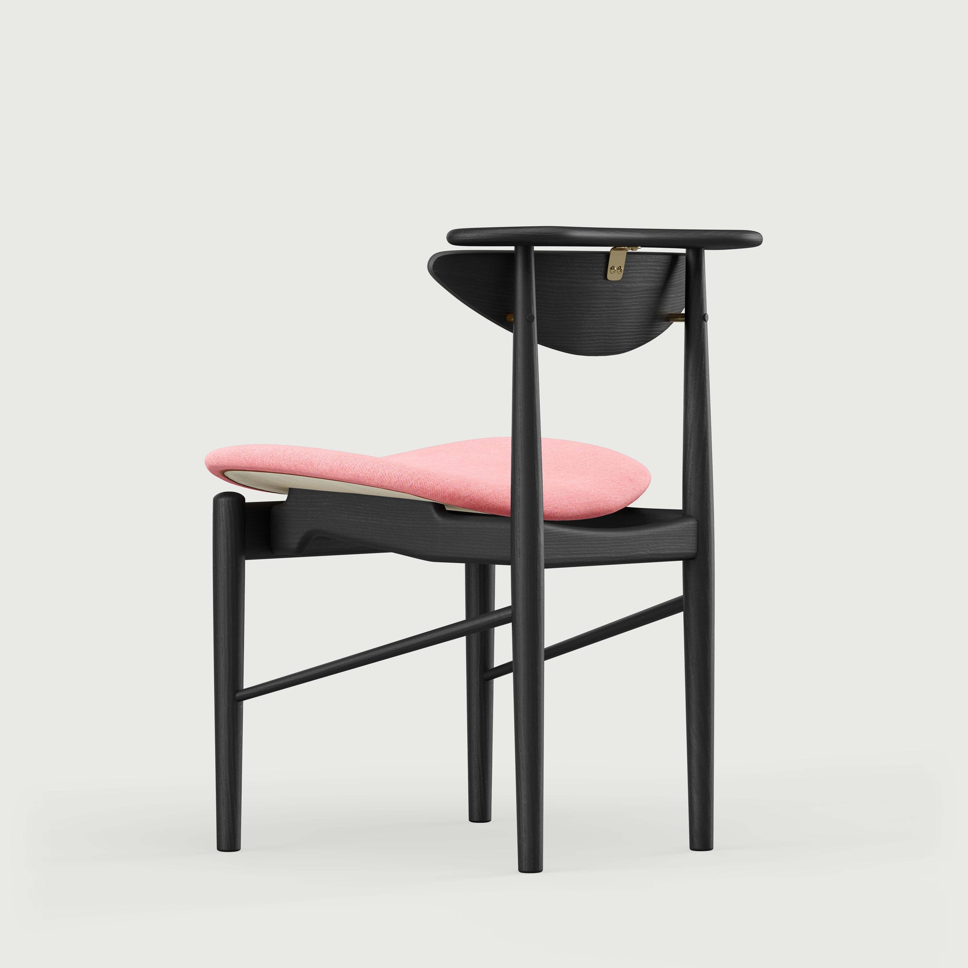THE READING CHAIR by House of Finn Juhl #Oak Black Painted  / Watercolour | Rose Quartz 