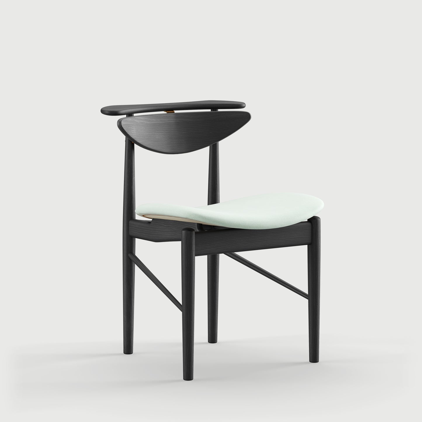 THE READING CHAIR by House of Finn Juhl #Oak Black Painted  / Watercolour | Silver Azure 