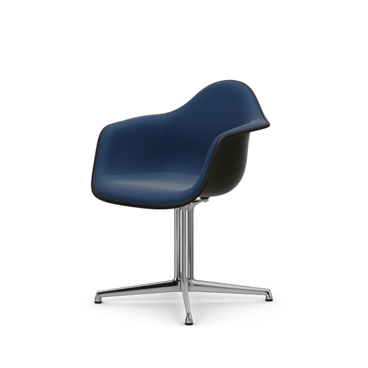 Eames Plastic Armchair DAL (with full upholstery) (Colour of seat shell - deep black) (リクエスト情報)