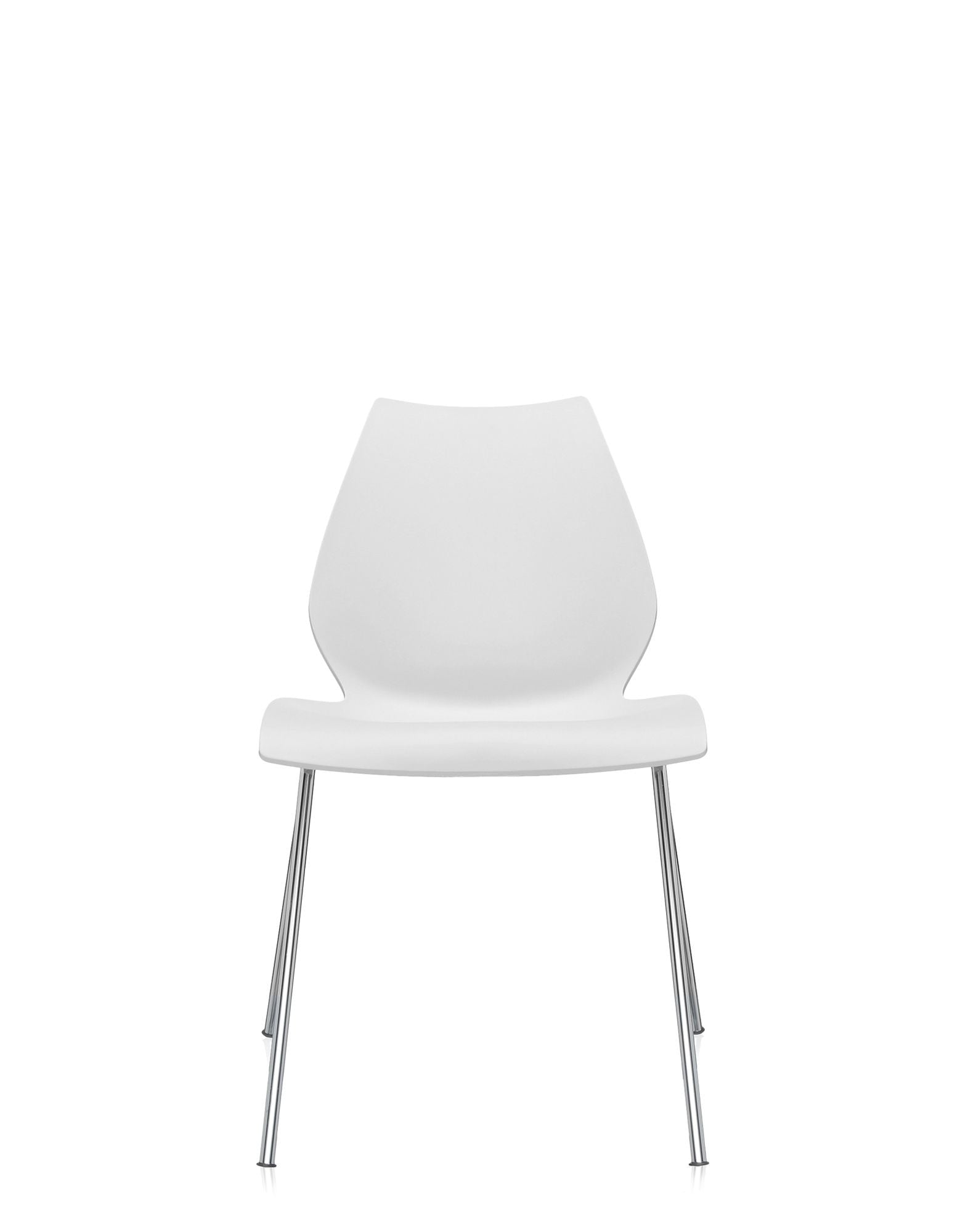 Maui Chair by Kartell #ZINC WHITE/CHROME STEEL/
