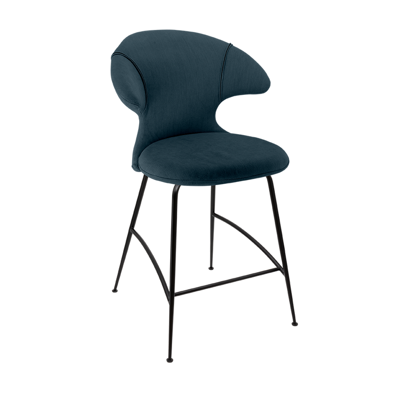Time Flies Upholstered Counter Stool by Umage #Jet Air Blue / Black