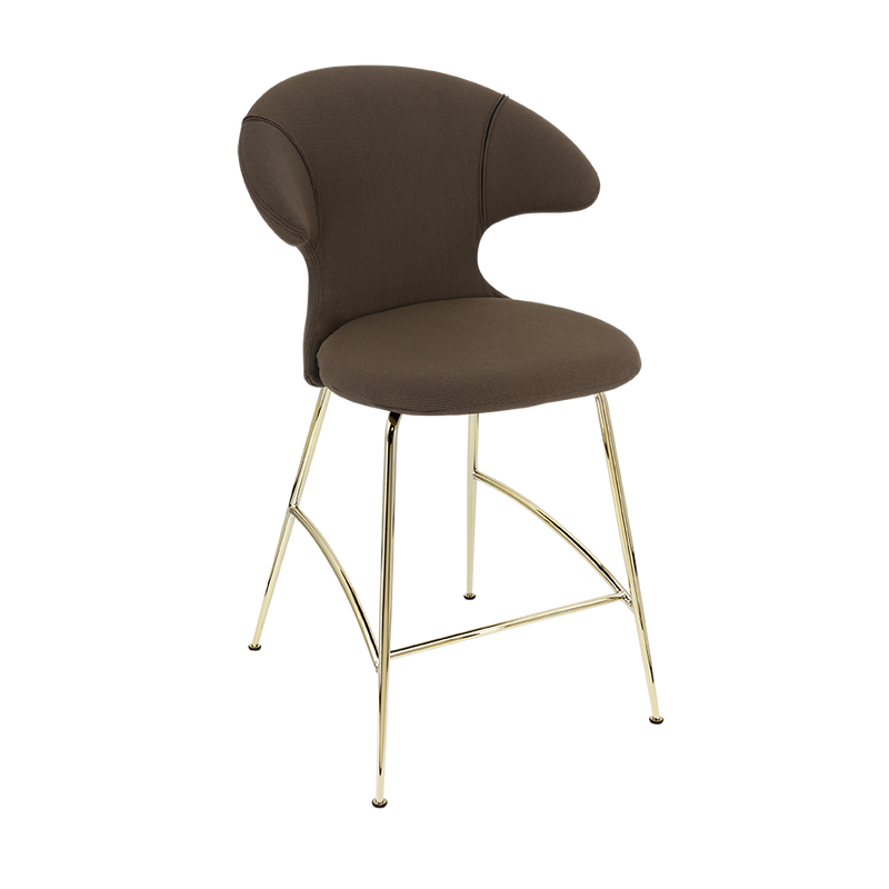Time Flies Upholstered Counter Stool by Umage #Mocca / Brass