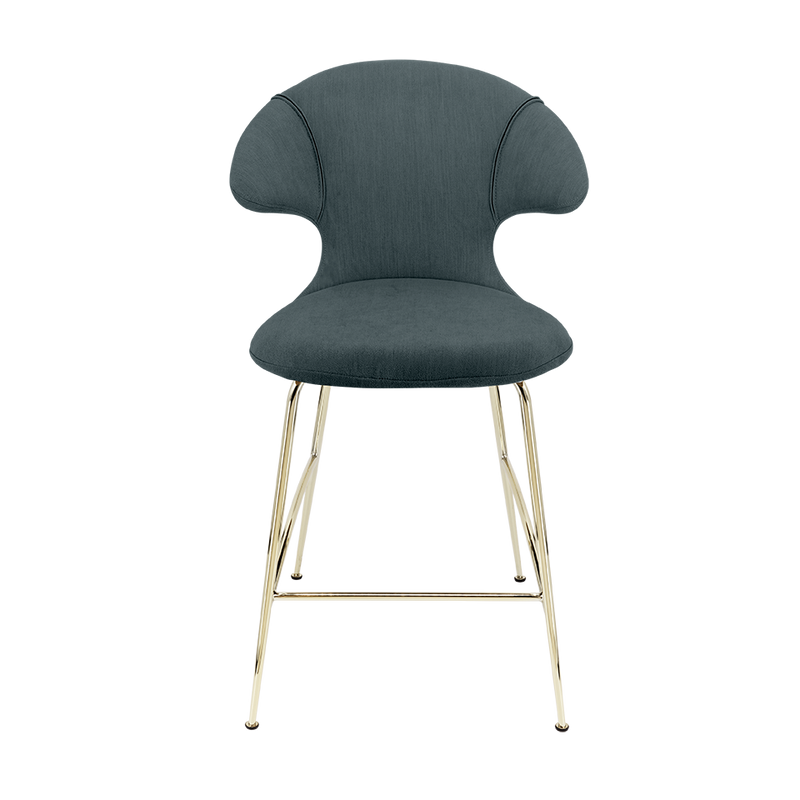 Time Flies Upholstered Counter Stool by Umage #Quantum Blue / Brass
