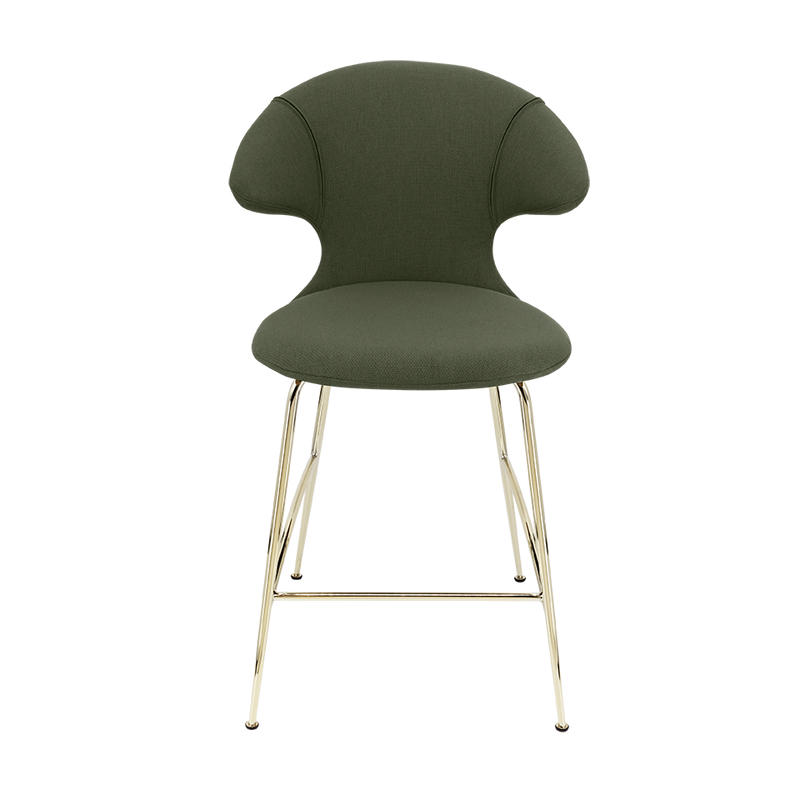 Time Flies Upholstered Counter Stool by Umage #Racing Green / Brass