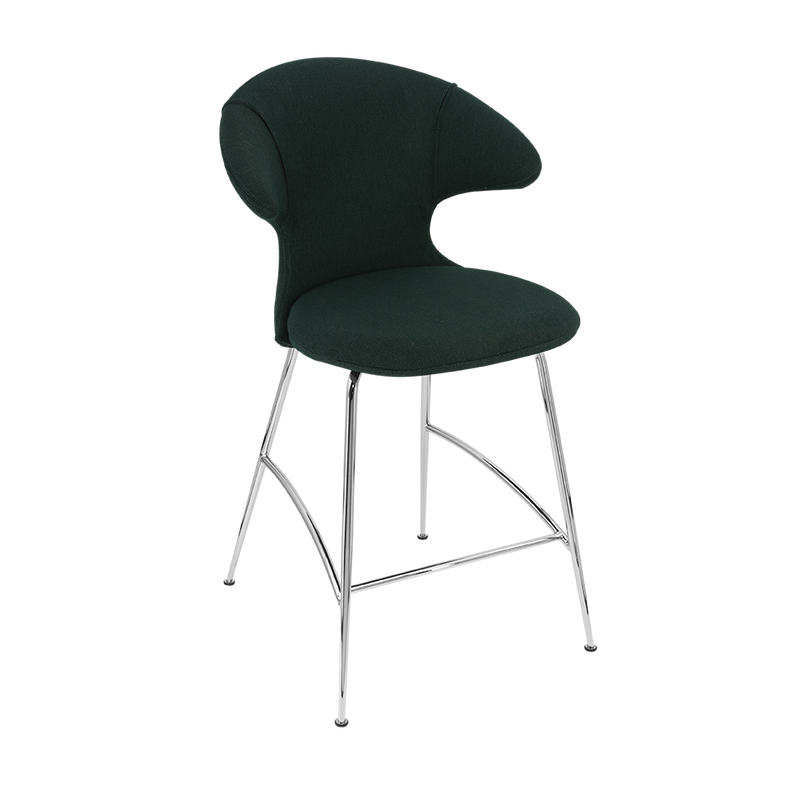 Time Flies Upholstered Counter Stool by Umage #Calm Seas / Chrome