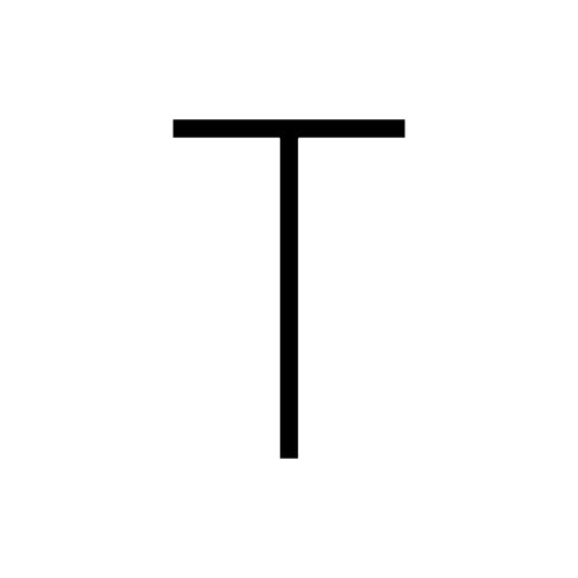 Alphabet of Light - Uppercase - Letter T Wall Lamp by Artemide