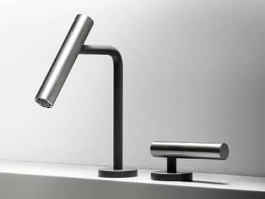CILINDRO - 2 hole countertop stainless steel washbasin tap by Falper