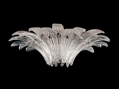 PALMETTE - Venetian crystal ceiling lamp by Barovier&Toso