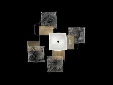 ALUMINA - Venetian crystal ceiling lamp by Barovier&Toso