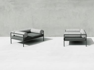 AGRA - Fabric armchair with removable cover with armrests by Living Divani