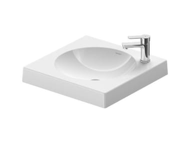 ARCHITEC - Countertop square ceramic washbasin by Duravit